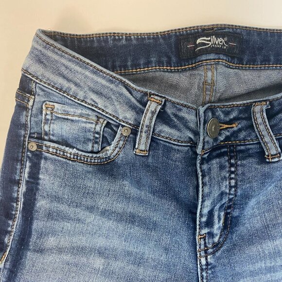Silver Jeans Aiko Ankle Skinny Women's Size 27 (27 x 27) Mid Rise Rough Hem - Picture 7 of 12